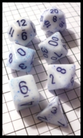 Dice : Dice - Dice Sets - Chessex Speckled White w Blue Speckle and w Blue Nums - FA collection buy Dec 2010